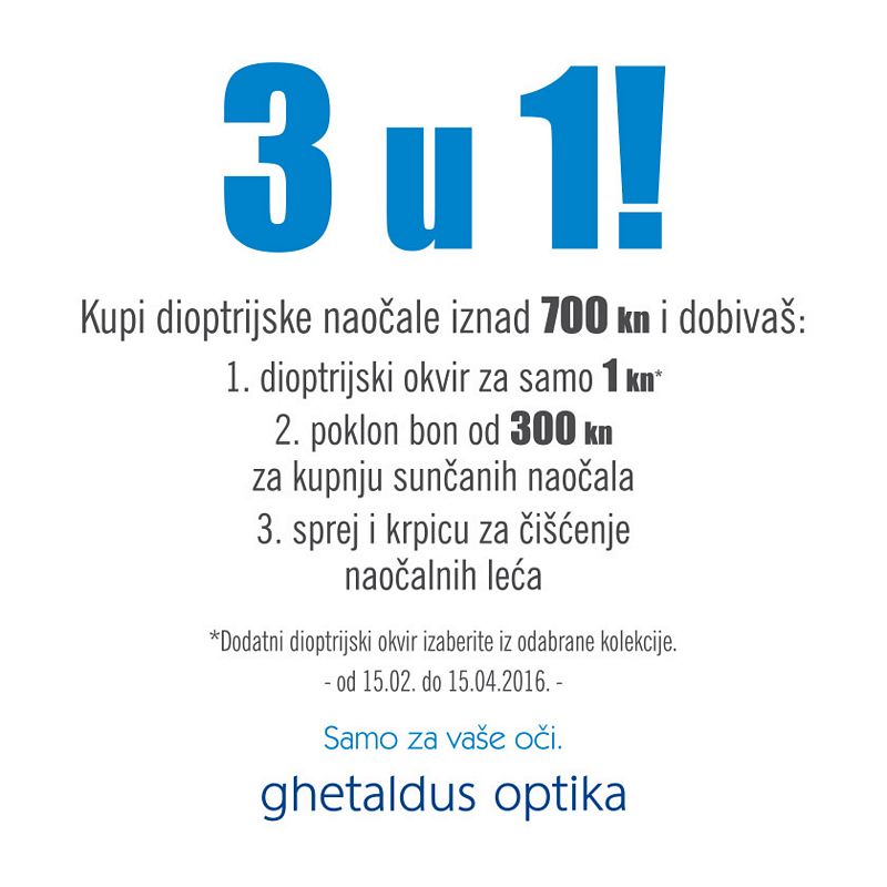 Ghetaldus optika – Massimo – novo zaštitno lice  kampanje Ghetaldus optike